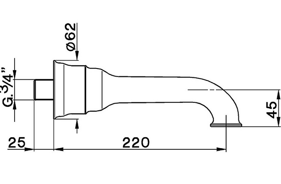 Излив  Cisal Arcana AR00024227 купить в интернет-магазине сантехники Sanbest