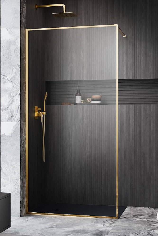 Душевое ограждение Radaway Modo F Gold II 155 10409155-09-01 стекло прозрачное/профиль золото купить в интернет-магазине Sanbest