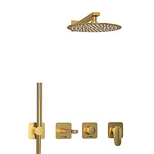 Душевая система WasserKRAFT Havel 3600 SET2843 золото матовое купить в интернет-магазине сантехники Sanbest