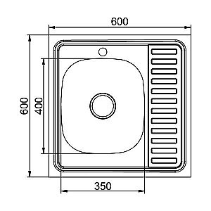 Мойка кухонная MIXLINE ML 528018 хром купить в интернет-магазине сантехники Sanbest