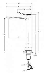 Смеситель для раковины BelBagno UNIQUE-LMC-CRM-W0 хром купить в интернет-магазине сантехники Sanbest