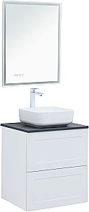 Тумба с раковиной Aquanet Терра 60 белая матовая для ванной в интернет-магазине Sanbest