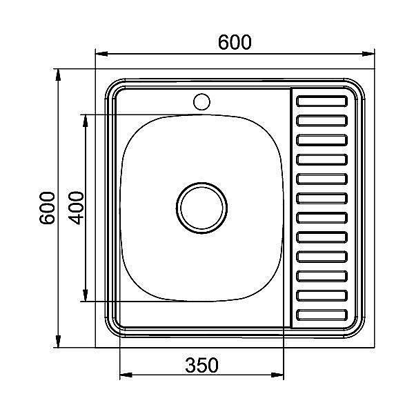 Мойка кухонная MIXLINE ML 528018 хром купить в интернет-магазине сантехники Sanbest