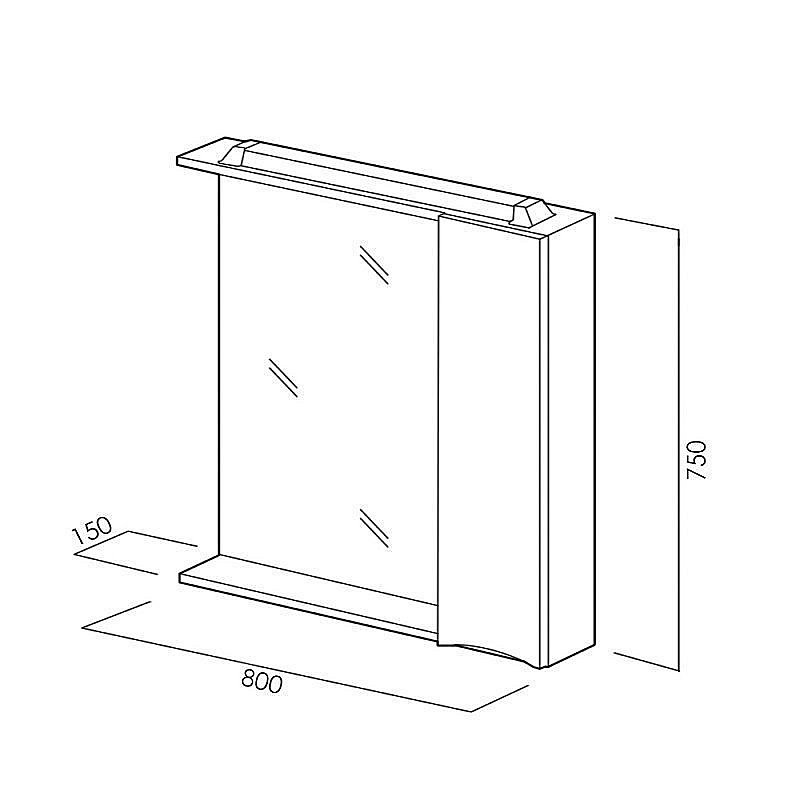 Зеркальный шкаф BelBagno MARINO SPC-800 купить в интернет-магазине сантехники Sanbest