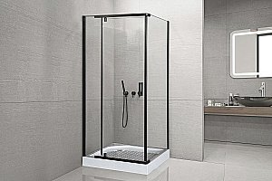 Душевой уголок Royal Bath HPV RB90HPV-T-BL 90х90 прозрачное стекло/черный профиль купить в интернет-магазине Sanbest