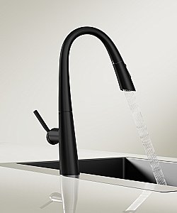 Смеситель для кухни Vincea VKF-176MB черный матовый купить в интернет-магазине сантехники Sanbest