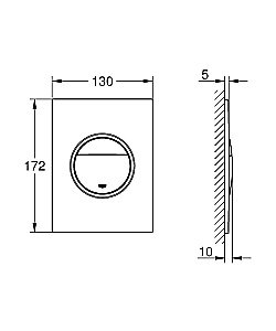 Кнопка для инсталляции Grohe Nova Cosmopolitan 37601GN0 холодный рассвет матовый купить в интернет-магазине сантехники Sanbest