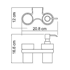 Держатель стакана и диспенсера WasserKRAFT Berkel K-6889 купить в интернет-магазине сантехники Sanbest