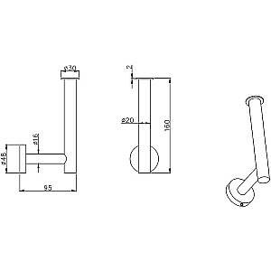 Держатель для туалетной бумаги Aquatek Вега AQ4007MB черный купить в интернет-магазине сантехники Sanbest
