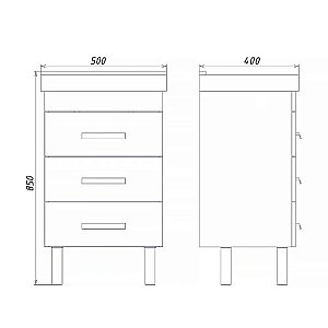 Тумба с раковиной Comforty Никосия 50 00-00018024 дуб темный для ванной в интернет-магазине Sanbest