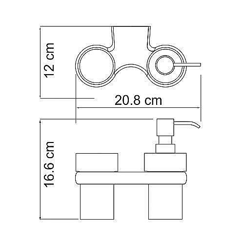 Держатель стакана и диспенсера WasserKRAFT Berkel K-6889 купить в интернет-магазине сантехники Sanbest