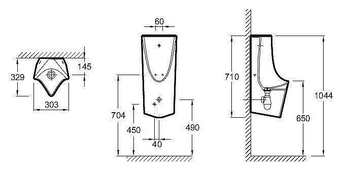 Писсуар Jacob Delafon STRUKTURA EZA022-00 купить в интернет-магазине Sanbest