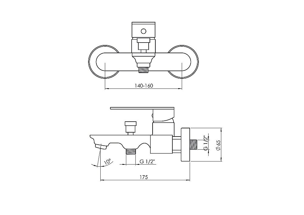 Смеситель для ванны GPD PROVIDO MBB155 купить в интернет-магазине сантехники Sanbest