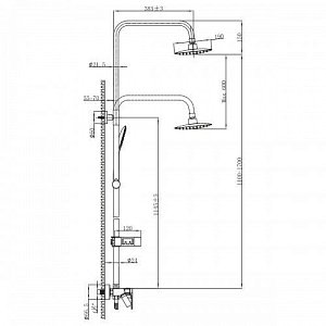 Душевая система Lemark Tropic LM7002BL купить в интернет-магазине сантехники Sanbest