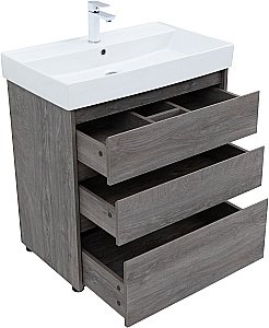 Тумба с раковиной Aquanet Nova Lite 302473 75 дуб рошелье для ванной в интернет-магазине Sanbest