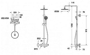 Душевая система Bravat WATERFALL F939114C-A5-RUS купить в интернет-магазине сантехники Sanbest