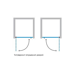 Душевая дверь Koller Pool Waterfall Line 90 матовая купить в интернет-магазине Sanbest