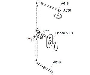 Душевая система WasserKRAFT Donau 5300 A13030 купить в интернет-магазине сантехники Sanbest