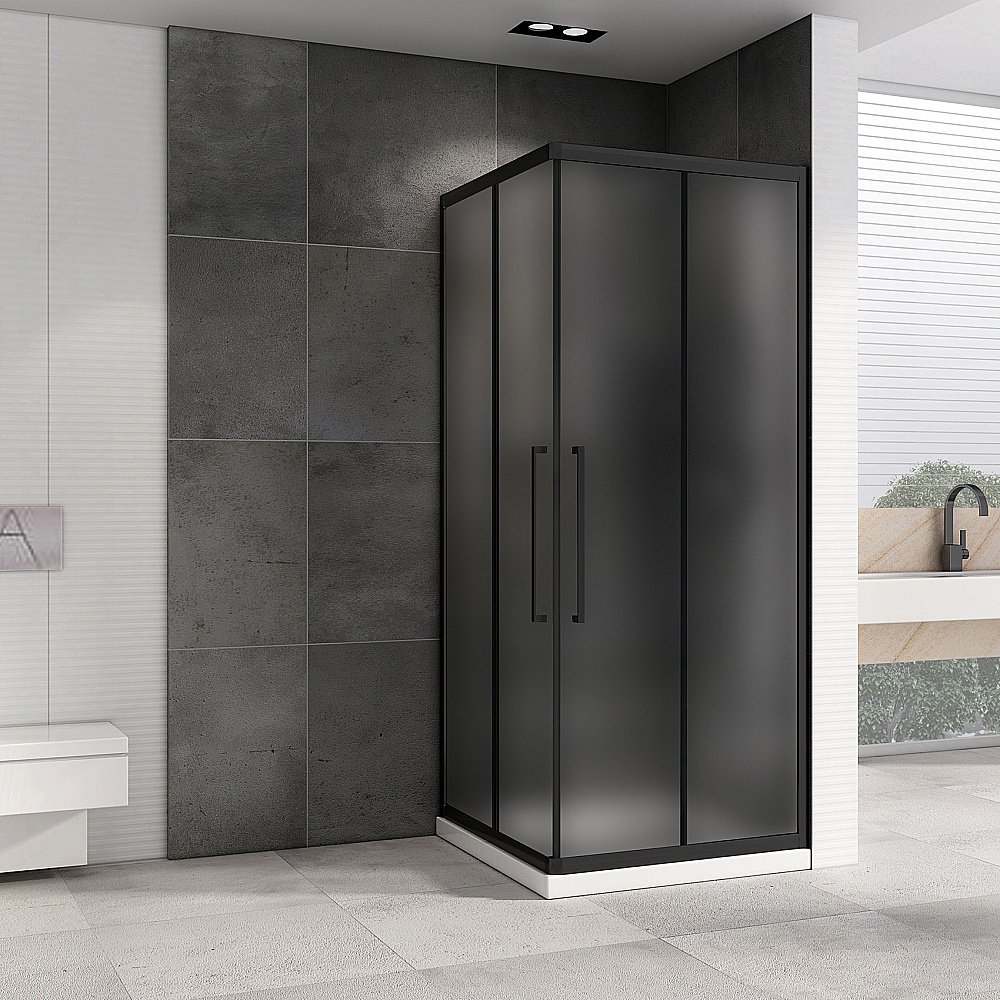 Душевой уголок ABBER Schwarzer Diamant AG02090BMH черный/матовый купить в интернет-магазине Sanbest