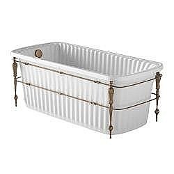 Ванна на лапах Migliore Olivia Console ML.OLV-40.102 белая бронза купить в интернет-магазине сантехники Sanbest