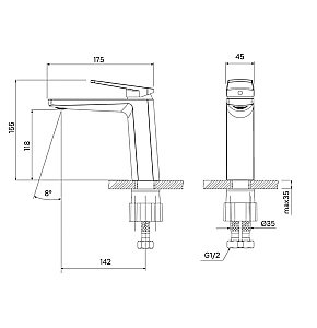 Смеситель для раковины Iddis Esper ESPSB00i01 глянцевый хром купить в интернет-магазине сантехники Sanbest