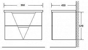 Тумба с раковиной BelBagno VITTORIA 2C SO 90 Pino для ванной в интернет-магазине Sanbest