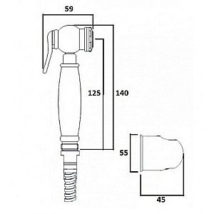 Гигиенический душ Magliezza Piccolo 50507 золото купить в интернет-магазине сантехники Sanbest