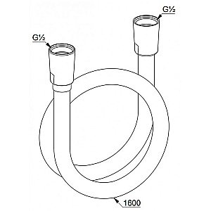 Душевой шланг Kludi Suparaflex 6107239-00 черный купить в интернет-магазине сантехники Sanbest