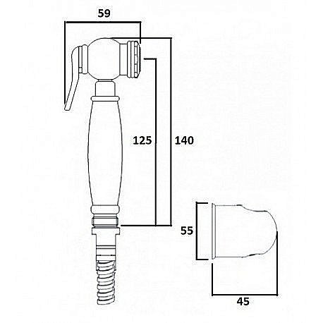 Гигиенический душ Magliezza Piccolo 50507 золото купить в интернет-магазине сантехники Sanbest
