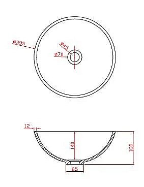 Раковина под столешницу Montebianco NEMI 11102 белая матовая купить в интернет-магазине Sanbest