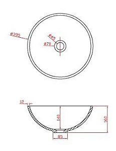 Раковина под столешницу Montebianco NEMI 11102 белая матовая купить в интернет-магазине Sanbest