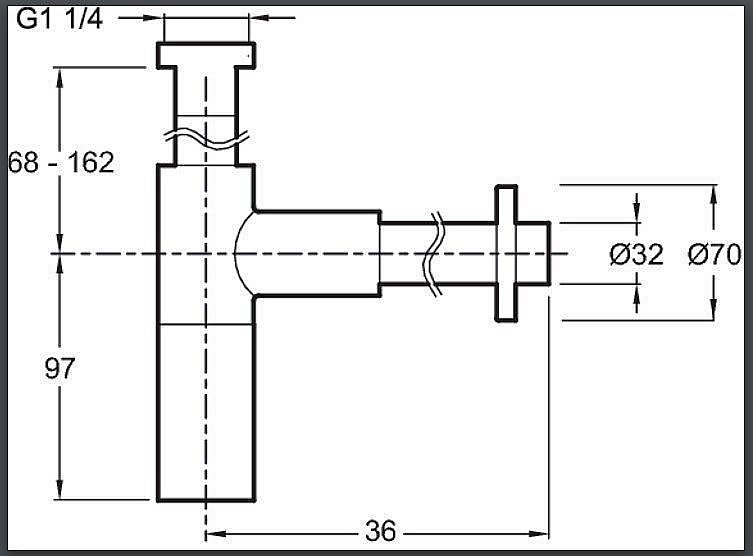 Сифон для раковины Jacob Delafon E78291-CP купить в интернет-магазине сантехники Sanbest