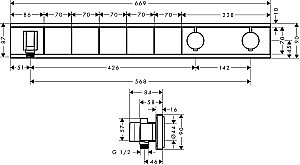 Смеситель для душа Hansgrohe RainSelect 15358600 купить в интернет-магазине сантехники Sanbest