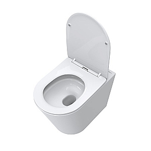 Унитаз приставной напольный BelBagno Flay-Tor BB1003CB-TOR/SC белый, безободковый, с крышкой микролифт, слив-торнадо купить в интернет-магазине Sanbest