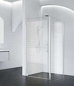 Душевой уголок BelBagno MARMI-AH-1, 90x80 см, распашные двери, серебристый, прозрачный купить в интернет-магазине Sanbest