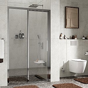 Душевая дверь WasserKRAFT Lopau 32S05L 120 стекло прозрачное/профиль серебро купить в интернет-магазине Sanbest