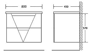 Тумба с раковиной BelBagno VITTORIA 2C SO 80 Grigio Opaco для ванной в интернет-магазине Sanbest