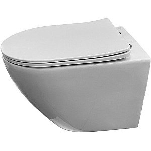 Унитаз подвесной с функцией биде Laguraty 038BW белый, безободковый, с крышкой микролифт купить в интернет-магазине Sanbest