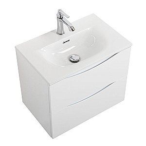 Тумба с раковиной BelBagno MARINO-CER-MINI-500-2C-SO-BO-P Bianco Opaco для ванной в интернет-магазине Sanbest