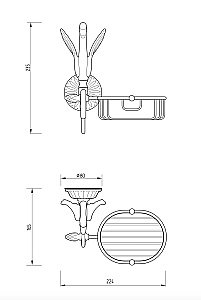 Полка Migliore LUXOR 26135 золото купить в интернет-магазине сантехники Sanbest
