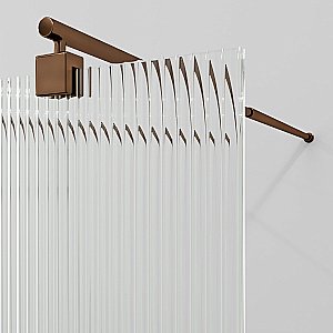 Душевое ограждение WasserKRAFT Vechte 60W46RG-FL 110 фиксатор розовое золото/стекло рифленое купить в интернет-магазине Sanbest