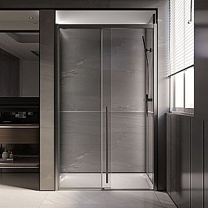 Душевая дверь Veconi Premium Trento PTD30-GR-140-01-C4 прозрачная/профиль брашированный графит купить в интернет-магазине Sanbest