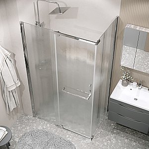Душевой уголок Grossman Pragma 120.K33.03.1280.10.02 120x80 стекло шиншилла/профиль хром купить в интернет-магазине Sanbest