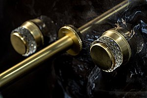 Смеситель для раковины Boheme AURA 152-2-MG-A матовое золото купить в интернет-магазине сантехники Sanbest