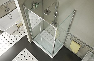 Душевой уголок Bravat SLIM LINE BS120.3104A 80х120 стекло прозрачное/профиль хром купить в интернет-магазине Sanbest