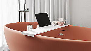 Полка для ванны Salini GABBIANO 1906201M 90 белая матовая купить в интернет-магазине сантехники Sanbest