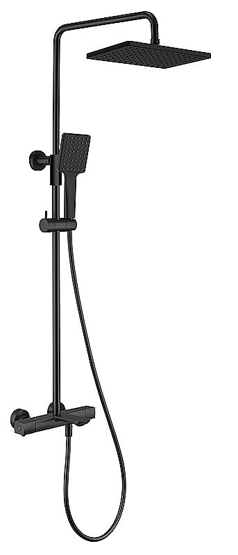 Душевая система Kaiser Cube 01382-9 черная матовая купить в интернет-магазине сантехники Sanbest