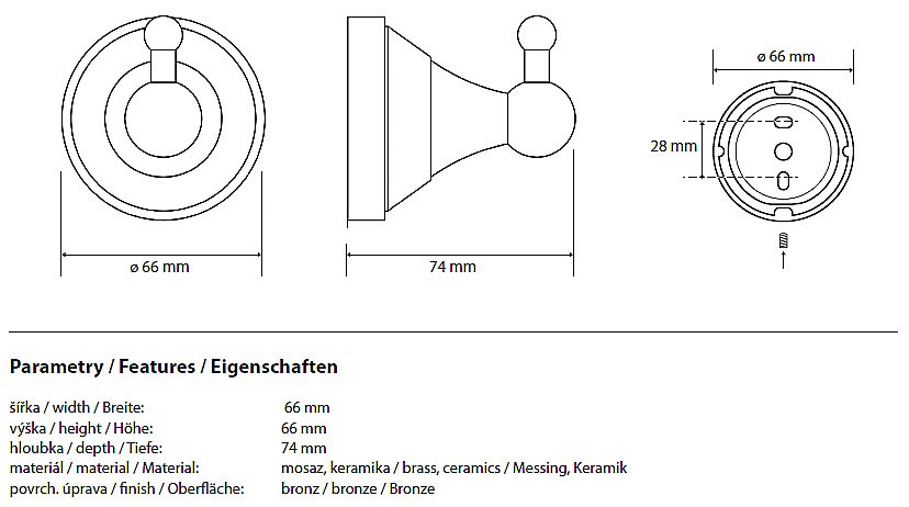 Крючок Bemeta Kera 144706017 купить в интернет-магазине сантехники Sanbest