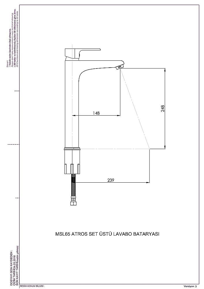 Смеситель для раковины GPD ATROS MSL65 купить в интернет-магазине сантехники Sanbest