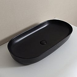 Раковина накладная CeramaLux N 81 78327MB черная матовая купить в интернет-магазине Sanbest